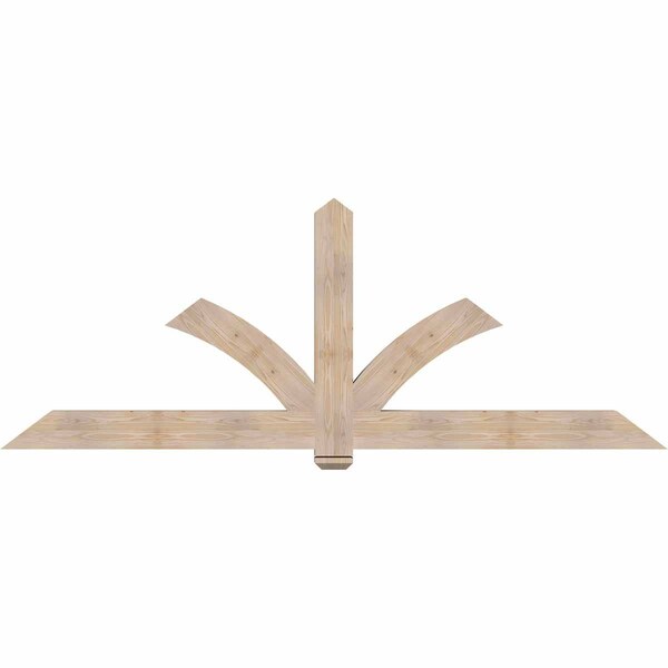 Ekena Millwork Redmond Smooth Timber Gable Bracket, Douglas Fir, 96"W x 36"H x 3 1/2"D x 5 1/2"F, 9/12 Pitch GBW096X36X0406RED00SDF - main